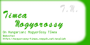 timea mogyorossy business card