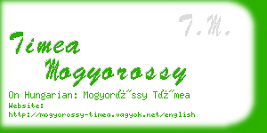 timea mogyorossy business card